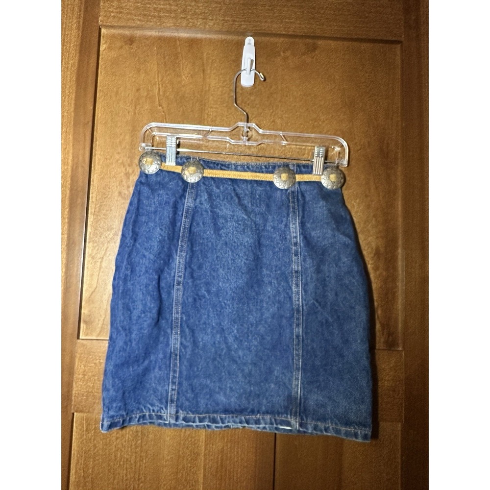 Vintage Phoenix USA Frontier Collection Women's Denim Skirt 5/6 Western Concho